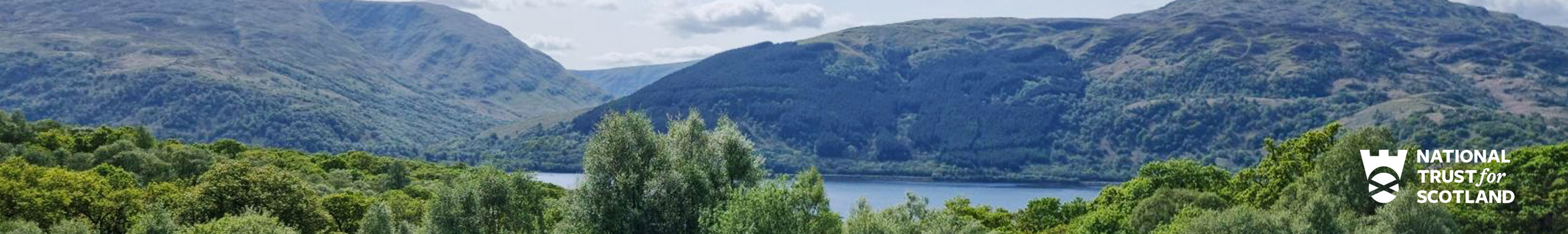 Lots of green and treas with the National Trust for Scotland logo on the image.