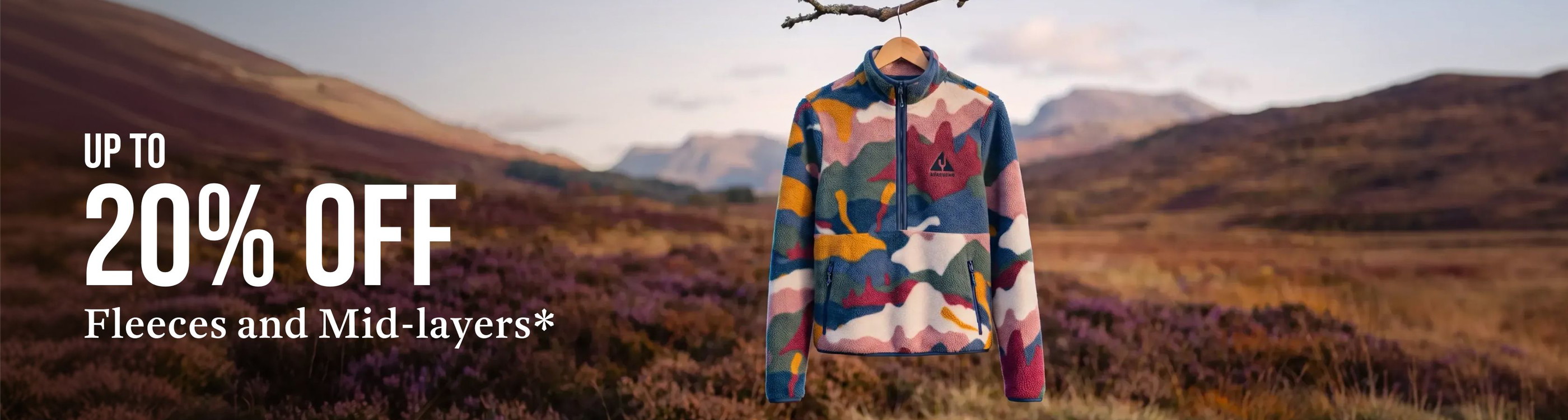 Shop up to 20% off all fleeces and mid-layers on Cotswold Outdoor
