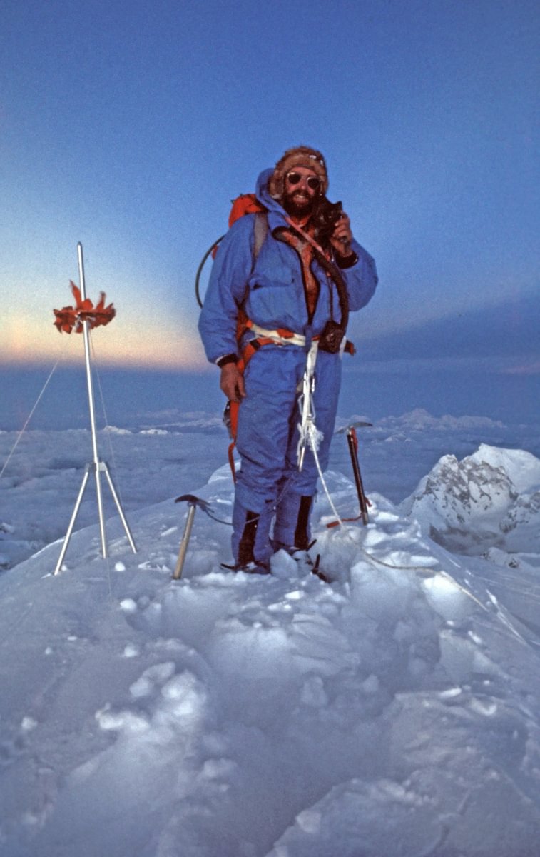 Doug Scott, on summit Everest