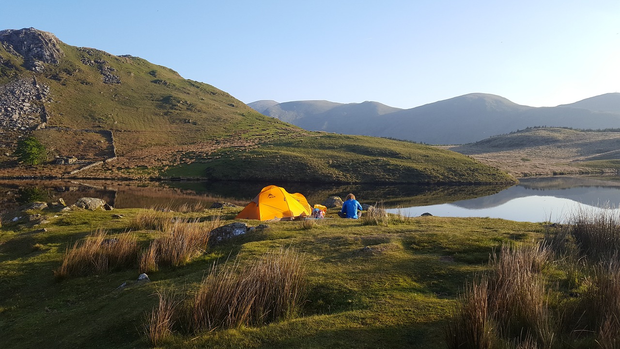 Man backpacking 